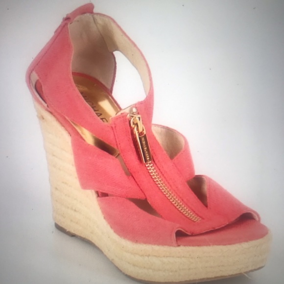Michael Kors pink wedges - Picture 1 of 5